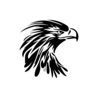 Vector logo with an eagle in black and white.