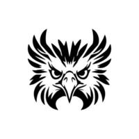 An eagle logo with a black and white vector design.