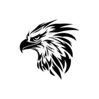 un águila logo ese es negro y blanco en vector forma.