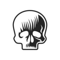 Logo of a skull in black and white tones vector