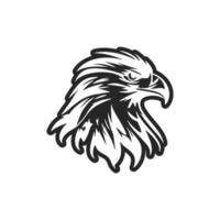un logo presentando un águila en negro y blanco vector formato.