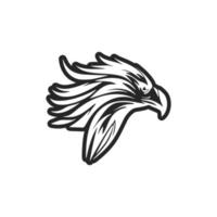 An iconic black and white eagle logo in vector format.