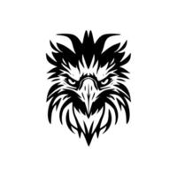 Eagle emblem in contrasting black and white colors represented as a vector graphic.