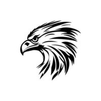 An eagle logo in black and white vector graphics