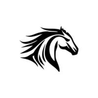 vector logo de un caballo en negro y blanco