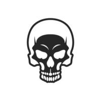 A black and white logo featuring a skull vector. vector