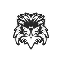 Logo of an eagle with black and white colors. vector