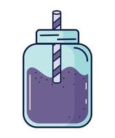 purple detox smoothie vector