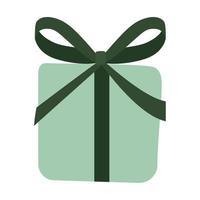 caja de regalo verde vector