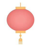 round chinese lamp vector