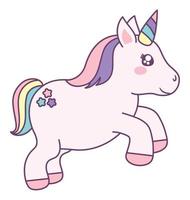 adorable unicornio diseño vector