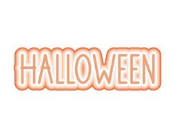 colorful halloween lettering vector