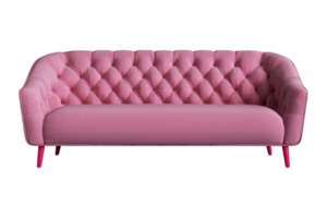 Pink sofa isolated on a transparent background png