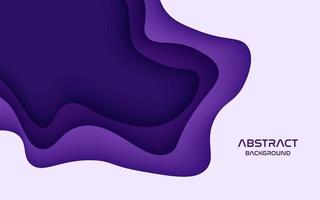 Multi layers purple texture 3D papercut layers in gradient vector banner. Abstract paper cut art background design for website template. Topography map concept or smooth origami paper cut