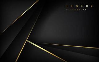 abstract black golden line overlap layers luxury background. eps10 vector