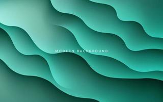 abstract green tosca soft diagonal shape light and shadow wave background. eps10 vector