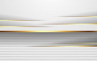 abstract white dimension texture with golden line shadow background. eps10 vector