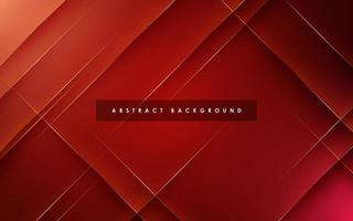 Modern abstract red background with gold line composition. eps10 vector