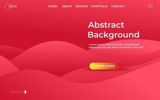 minimal abstract red liquid color wavy shape landing page background. eps10 vector