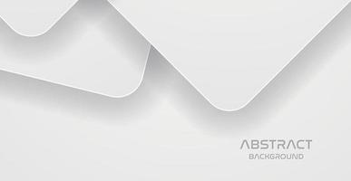 White paper cut background. Abstract realistic papercut decoration with curve dynamic overlap shapes layers. 3d backdrop. Vector illustration. Cover layout template. Modern design