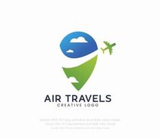 Travel logo, Aircraft logo or traveling logo vector