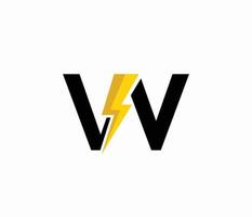 W Energy logo or letter W Electric logo vector