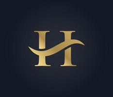 letra h ola firmar logo vector