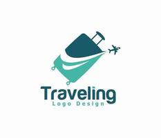 Travel logo or traveling logo vector