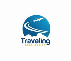 Travel logo or traveling logo vector