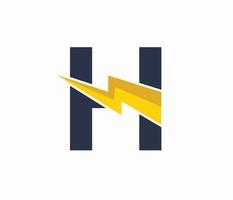 H Energy logo or letter H Electric logo vector