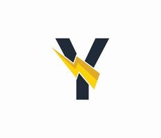 Y Energy logo or letter Y Electric logo vector