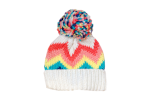 White snow hat isolated on a transparent background png