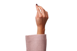 Frau Hand isoliert auf ein transparent Hintergrund png