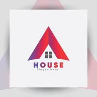 Modern Letter A House logo Template branding Design, Creative Concept, And Gradient Color. Excellent Creative Minimal Business Company Letter A Logo Design Template. vector