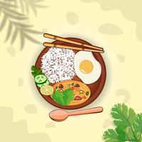 Pad KraPow Illustration Digital, Quality Watercolor Background With Premium Vector. Modern Isolated Delicious Pad Krapow Vector With Hi-Quality Watercolor Illustration.