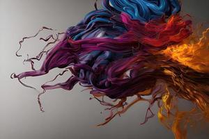 Watercolor Waves with a Splash of Vibrant Colors photo
