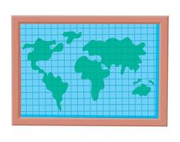 blackboard with world map vector