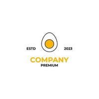 Flat egg farm logo design vector illustration