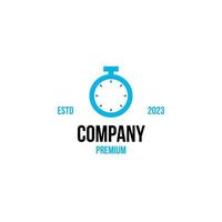 Flat time icon logo design vector illustratior