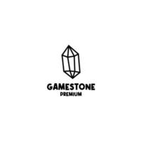 Flat gem stone logo design vector illustration