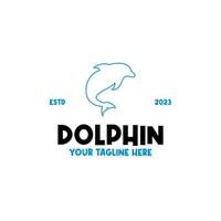 Vector dolphin logo design illustration idea