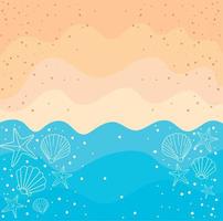 beach poster illustration vector