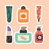 six skin care icons vector