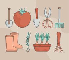 gardening tools set vector