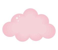 pink cloud design vector