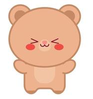 kawaii bear design vector