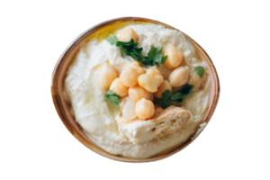 Arabic food hummus isolated on a transparent background png