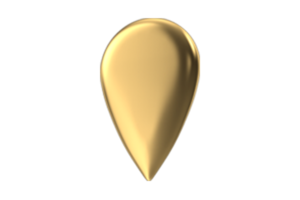 Golden pin isolated on a transparent background png