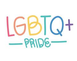 lettering of lgtbq pride vector