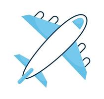 blue airplane illustration vector